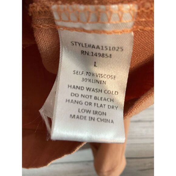 Sadie & Sage Women's Lightweith Jacket Button Up Burnt Orange size L Large EUC - Picture 8 of 9